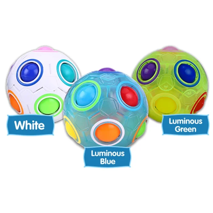 Rainbow Ball Puzzle Magic Cube Football Fidget Toy Luminous 3D Brain Teasers Anti Stress - Image 2