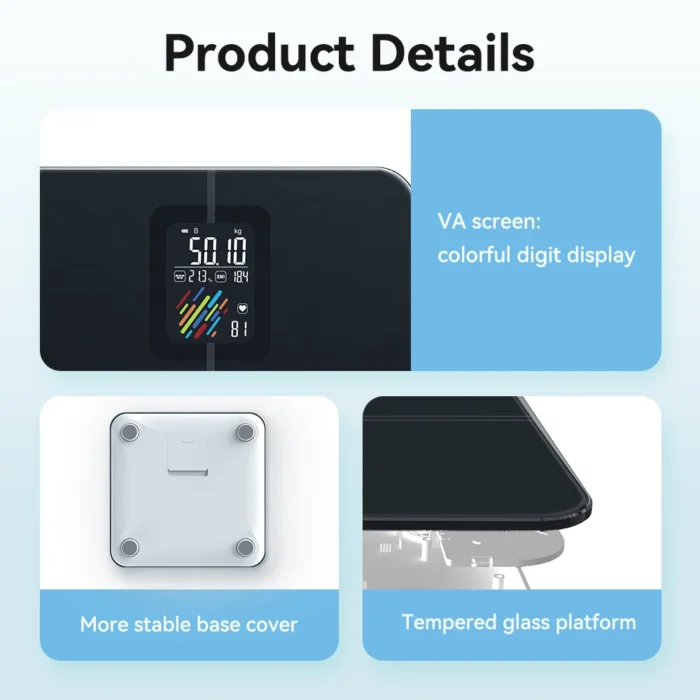 Smart Scale for Body Weight Fat, Digital Bathroom Weighing Machine - Image 2