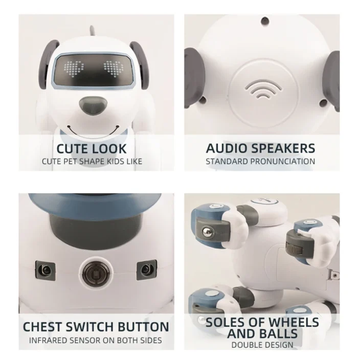 Intelligent Remote Control Robot Dog Electronic Stunt Voice Command Programmable Touch-sense Music Song - Image 5