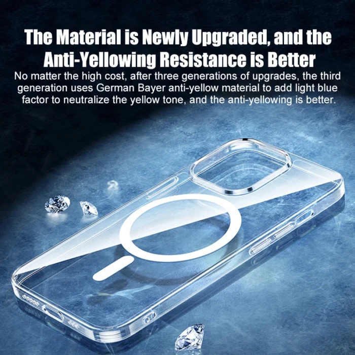 For Magsafe Magnetic Case For iPhone 16 15 11 13 12 14 Pro Max XR X XS 8 Plus Magnetic Wireless Charging Phone Cases Clear Cover - Image 5