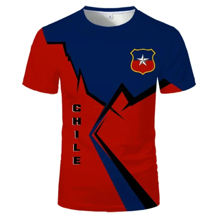 Summer New 3D National Flag Of Chile Print T Shirt Chile Emblem Graphic T-shirts For Men Kid Fashion Cool Vintage Short Sleeve - Image 6