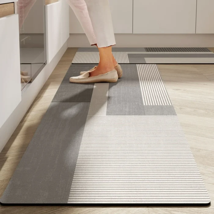Super Absorbent Shower Bath Mat Bathroom Anti-Slip Carpet Rug - Image 4