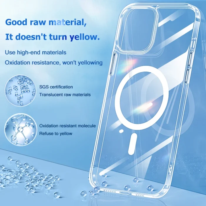 For Magsafe Magnetic Case For iPhone 16 15 11 13 12 14 Pro Max XR X XS 8 Plus Magnetic Wireless Charging Phone Cases Clear Cover - Image 6