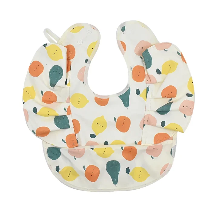 INS Nordic Style Baby Bibs Waterproof Short Sleeve with Pocket Feeding Waterproof Bib - Image 6
