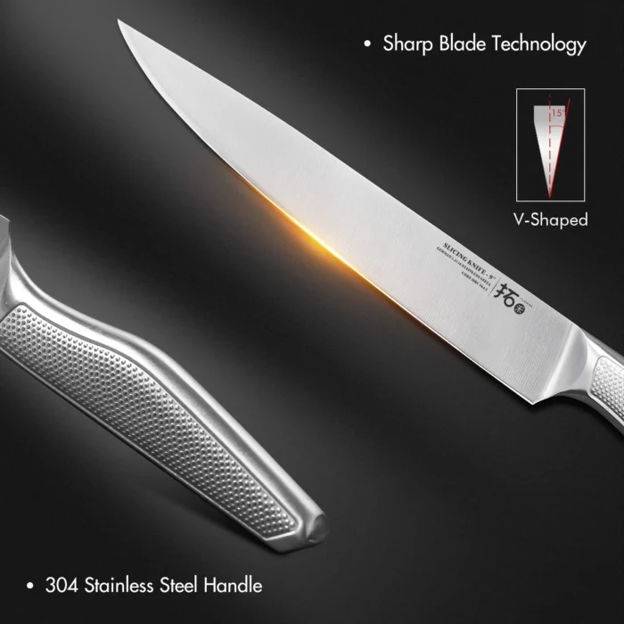 TURWHO 9 Inch Slicing Knife German 1.4116 Steel Profesional Kitchen Chef Knives - Image 4
