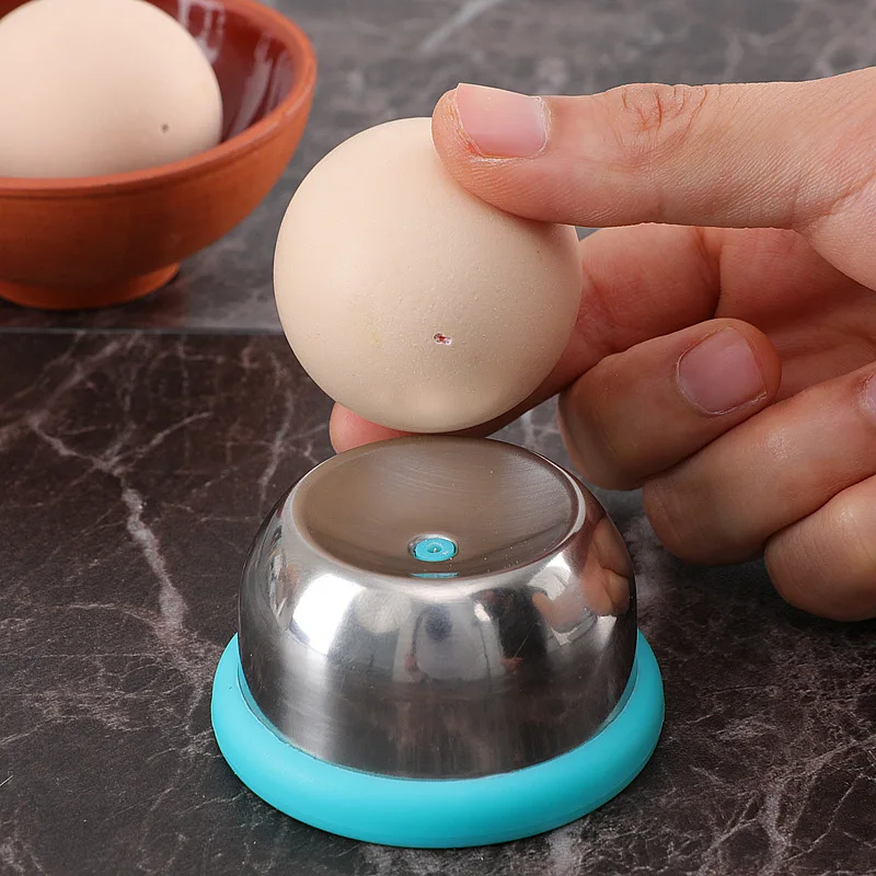304 Stainless Steel Needle Egg Maker Plastic Base Manual Boiled Egg Punching Machine - Image 5