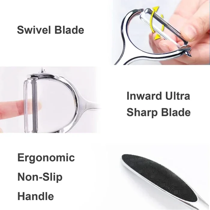 Stainless Steel Vegetable Peeler Potato Peeler Multi-function Carrot Grater Fruit Tools - Image 3