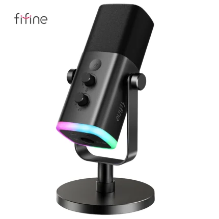 FIFINE USB/XLR Dynamic Microphone for PC PS5/4 mixer,Gaming MIC Ampligame AM8