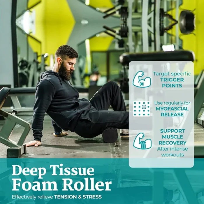Foam Roller Back Pain Legs Trigger Point Deep Tissue Massager Fitness Yoga Rollers - Image 5