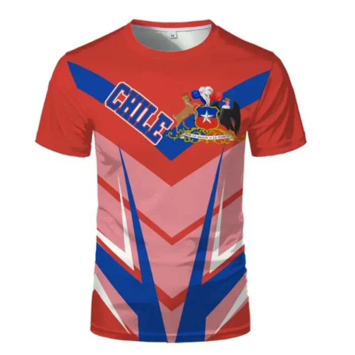 Summer New 3D National Flag Of Chile Print T Shirt Chile Emblem Graphic T-shirts For Men Kid Fashion Cool Vintage Short Sleeve - Image 3
