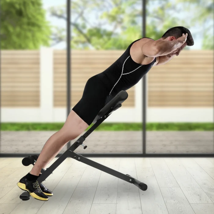 White Versatile Roman Stool Fitness Bench Adjustable Durable Steel & Foam - Image 3