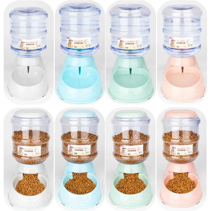 Large Capacity Pet Feeder Bowls Small Dog Food Bowl Automatic Water Dispenser - Image 3