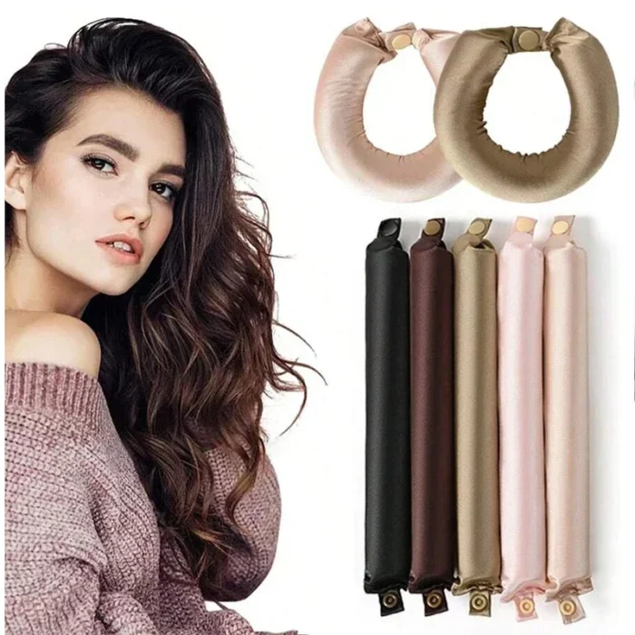 Heatless Hair Curlers Satin Curling Rod Headband No Heat Silk Curls Lazy Hair Rollers