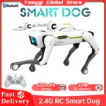Teeggi Electric RC Intelligent Robot Dog with Clip Multifunction RC Mechanical Dog Educational Toy