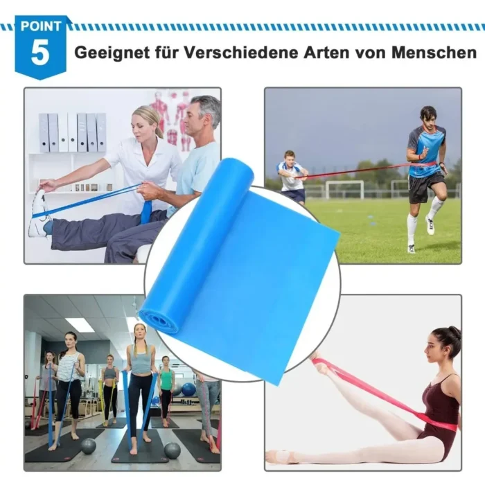 1 Sizes 1.5M 3PCS BandsResistance Bands Elastic Fitness Tapes Yoga Pilates - Image 5