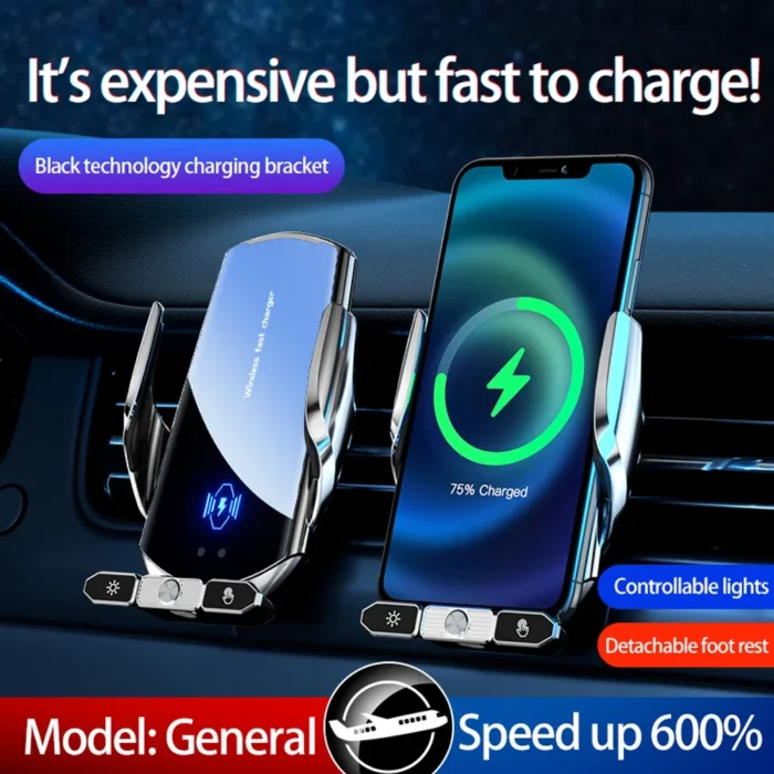 Wireless Charger Car Auto Magnetic Air Vent Phone Holder Induction Fast Charging Station - Image 6