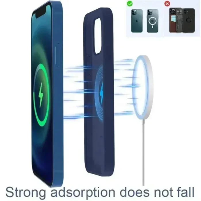 Magnetic Wireless Charger Fast Charging Pad Stand With Type C Cable - Image 4