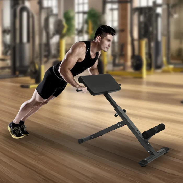 White Versatile Roman Stool Fitness Bench Adjustable Durable Steel & Foam - Image 2