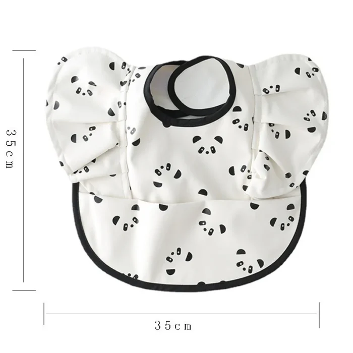 INS Nordic Style Baby Bibs Waterproof Short Sleeve with Pocket Feeding Waterproof Bib - Image 5