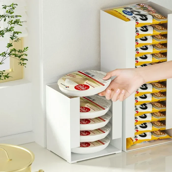 Korea Ramen Storage Box Kitchen Instant Noodle Cup Tissue Storage Bins Facial Mask Storage Box Multi-function Tabletop Organizer - Image 5