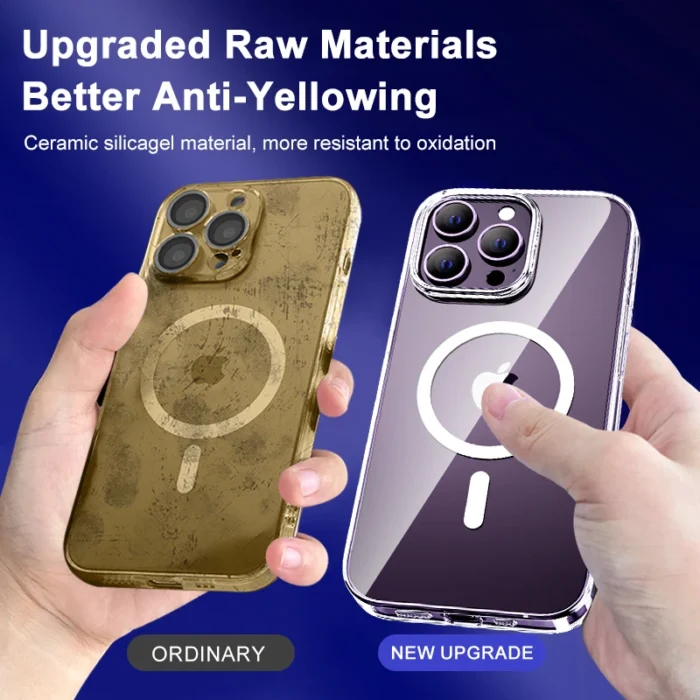For Magsafe Magnetic Case For iPhone 16 15 11 13 12 14 Pro Max XR X XS 8 Plus Magnetic Wireless Charging Phone Cases Clear Cover - Image 4