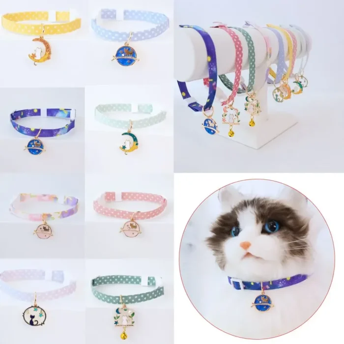 1PC Cute Kitten Collar Pet Cat Safety Necklace Breakaway Adjustable Cats Collar