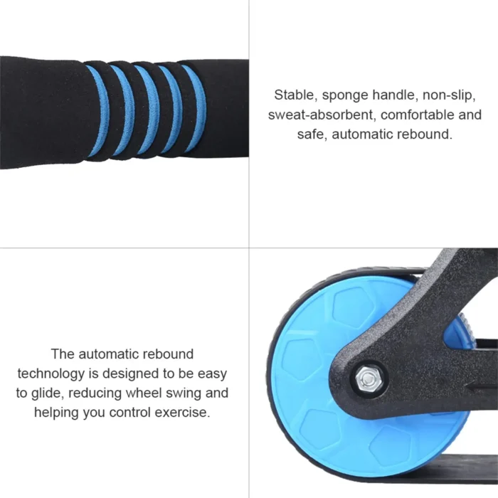 Springback Wheels Roller Springback Wheels Roller Domestic Abdominal Exerciser Push‑up Training - Image 3