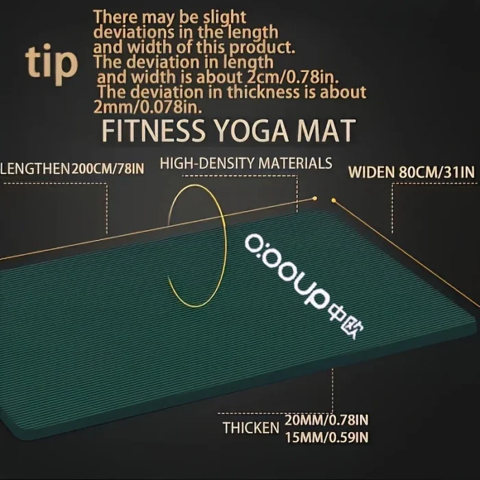 15/20mm Thick NBR Yoga Mat Moisture-proof Outdoor Non-Slip Durable Camping Picnic Mat - Image 3