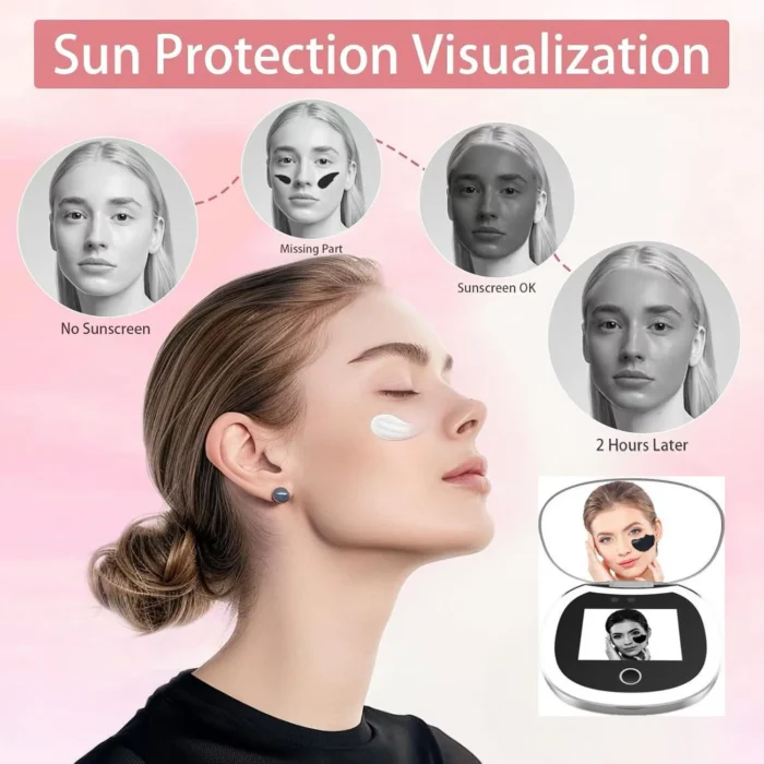 UV Mirror Sunscreen Testing Camera with Light 2X Magnification - Image 4