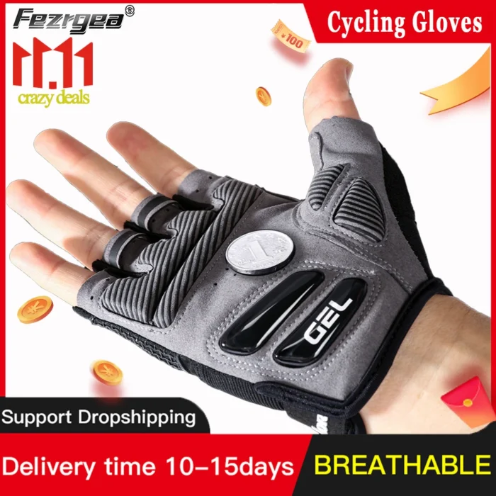 New Half-Finger Men'S And Women'S Cycling Gloves Liquid Silicone