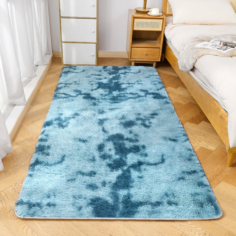 VIKAMA Silk Wool Bedside Rug Living Room Bedroom Baby Room Soft Home Décor Rug
