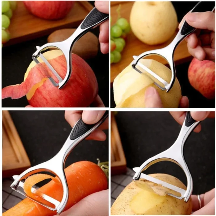 Stainless Steel Vegetable Peeler Potato Peeler Multi-function Carrot Grater Fruit Tools - Image 5