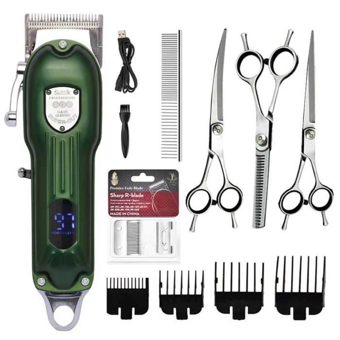 Professional Dog Hair Clipper All Metal Rechargeable Pet Trimmer Cat Shaver