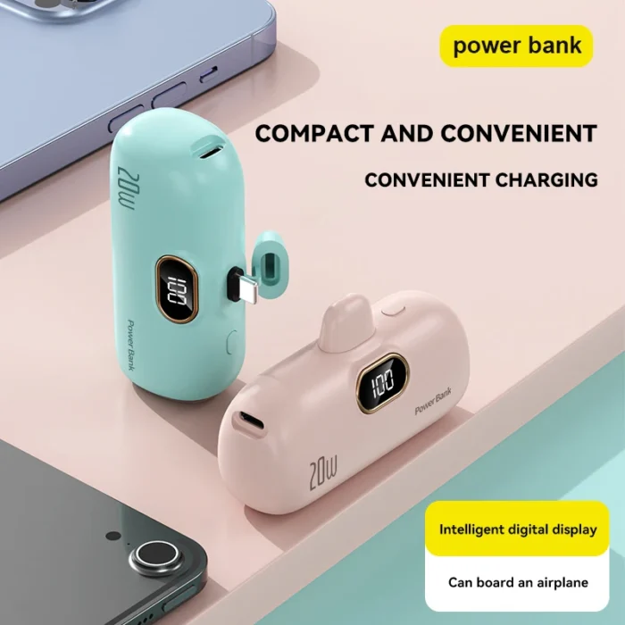 Mini Portable Power Bank 30000mah Capsule Mobile Power Supply Emergency External Battery Fast Charger - Image 2