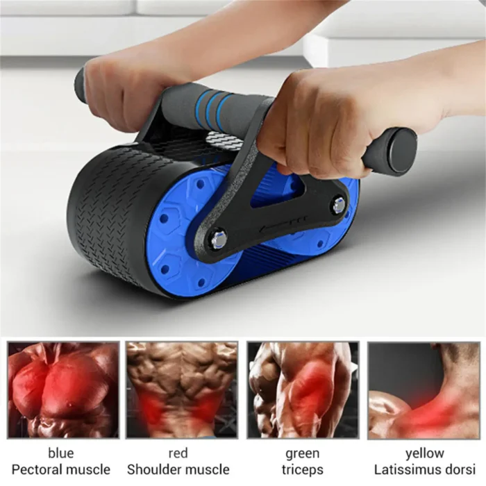Springback Wheels Roller Springback Wheels Roller Domestic Abdominal Exerciser Push‑up Training - Image 2