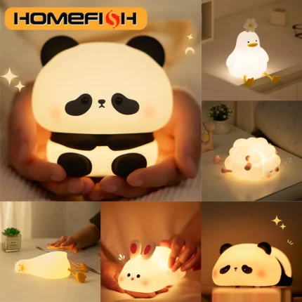 Animal Shaped Night light LED cute panda rabbit light