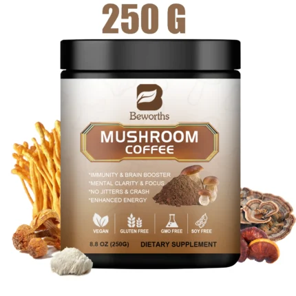 BWEORTHS 250G Mushroom Coffee Mixed Reishi & Lion's Mane Mushrooms