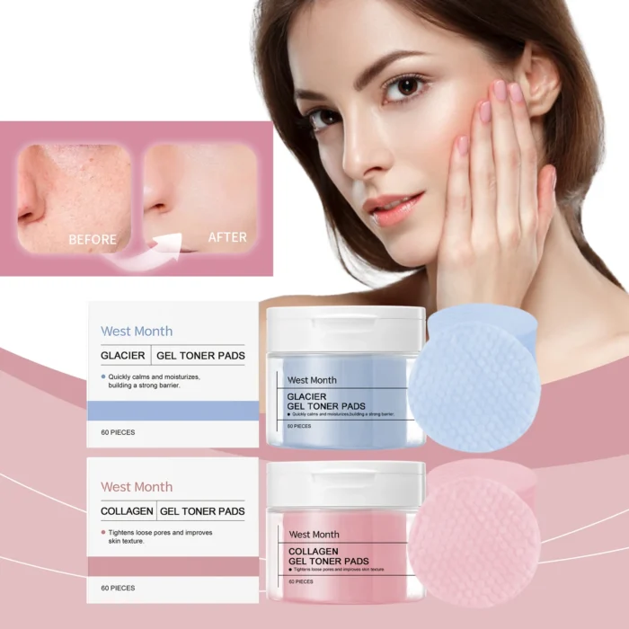 WEST MONTH Winter Collagen Gel Toner Pads Provide Deep Moisturizing - Image 3
