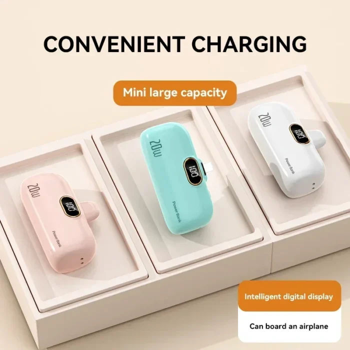 Mini Portable Power Bank 30000mah Capsule Mobile Power Supply Emergency External Battery Fast Charger - Image 3