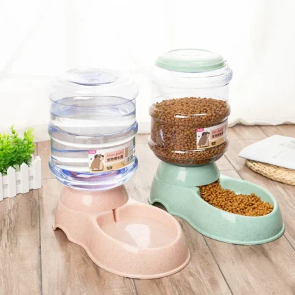 Large Capacity Pet Feeder Bowls Small Dog Food Bowl Automatic Water Dispenser