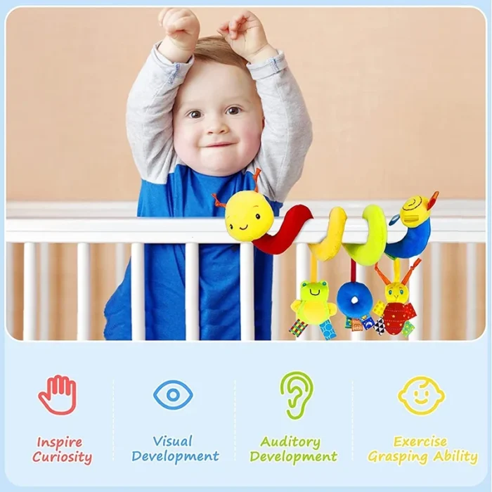 11pcs optional,baby crib bell rattle baby stroller hanging bell multifunctional pinch bright colors - Image 2