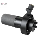 FIFINE Dynamic USB/XLR Microphone with Gain Knob/Touch-mute/Headphone Jack,Recording Mic