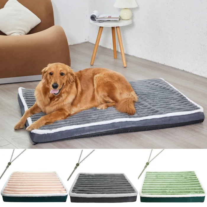 Dog Bed Mat with Zipper Remolvable Elastic Cat Bed for Dog Sleeping Mat