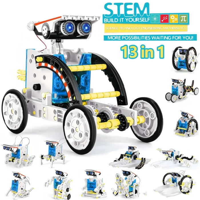 Newest 13 in 1 Solar Robot Kit STEM Educational Toy DIY Science Experiment Technological Gadgets