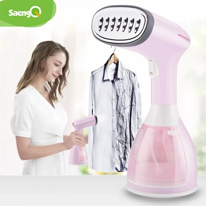 saengQ Handheld Garment Steamer 1500W Electric Household Fabric Steam Iron 280ml Portable Vertical Fast-Heat