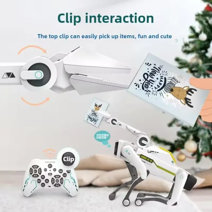 Teeggi Electric RC Intelligent Robot Dog with Clip Multifunction RC Mechanical Dog Educational Toy - Image 3