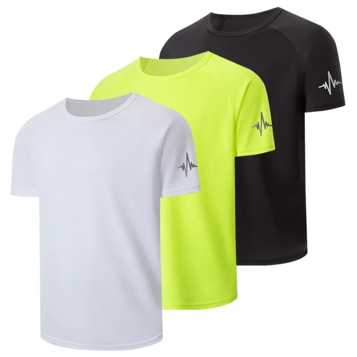 1/3/4 Pieces Summer Men's Printed Quick-drying Breathable Short-sleeved Plus Size Loose Sports - Image 5