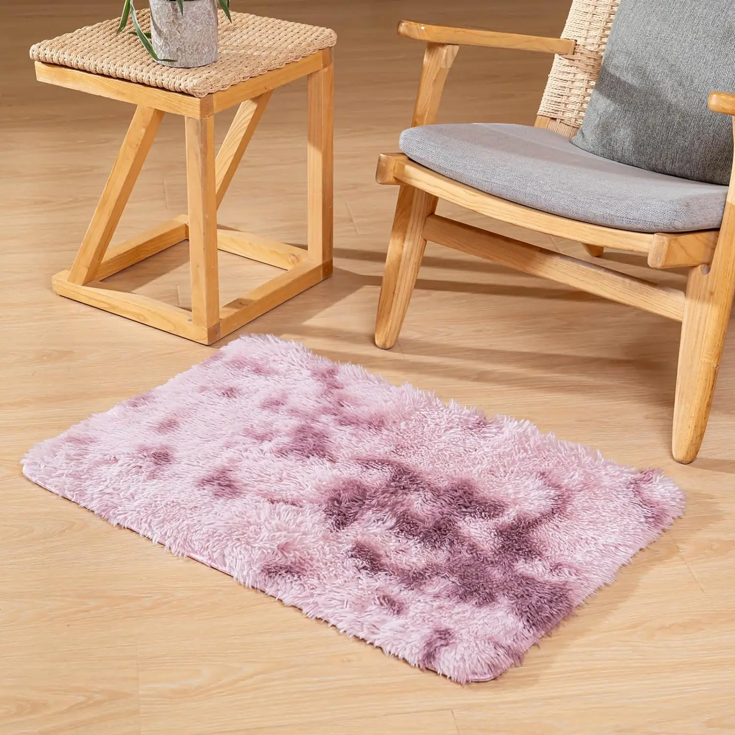 VIKAMA Silk Wool Bedside Rug Living Room Bedroom Baby Room Soft Home Décor Rug - Image 2