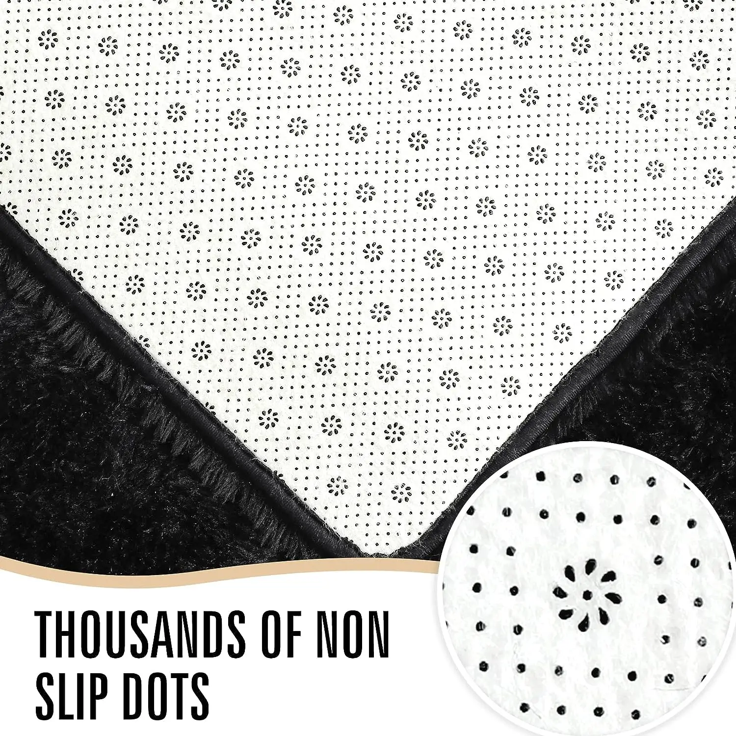 VIKAMA Silk Wool Bedside Rug Living Room Bedroom Baby Room Soft Home Décor Rug - Image 3