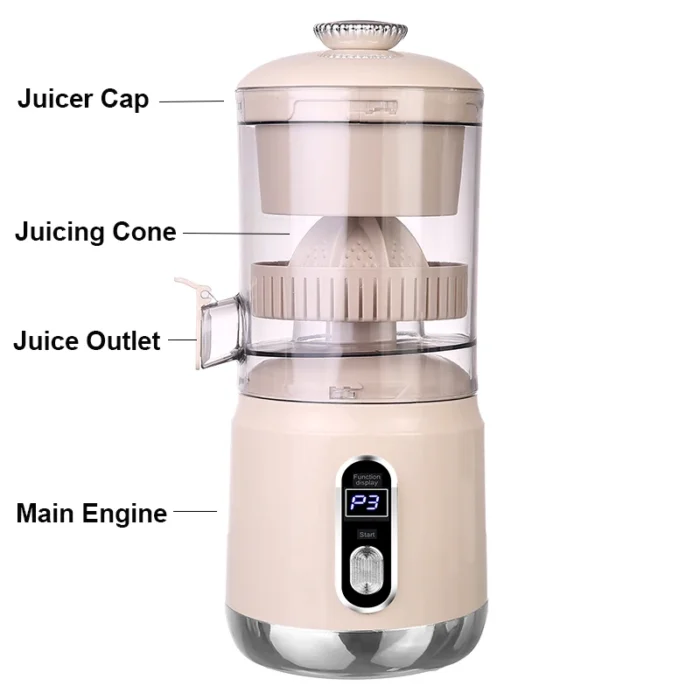 2025 Wireless Portable Electric Juicer 600ml USB Charge Fresh Juice Extractor Citrus Orange Squeezer Machine Smoothie Blender - Image 6
